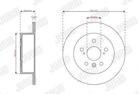 Диск гальмівний jurid 563837JC