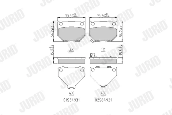 Тормозные колодки jurid 572645J