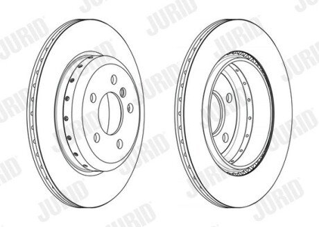 Вентильований гальмівний диск jurid 563156JVC1