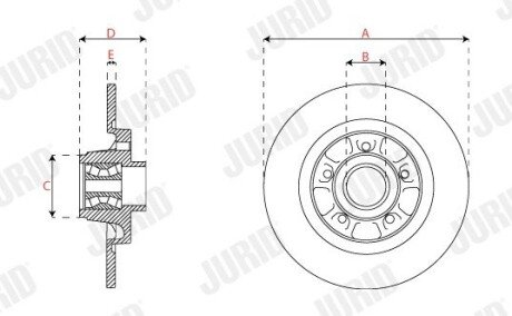 Автозапчастина jurid 563504J