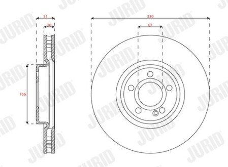 Автозапчасть jurid 563754JC1 на Мерседес B-Class w247