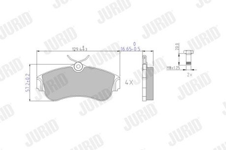 Автозапчасть jurid 572310J на Ниссан Примера р10