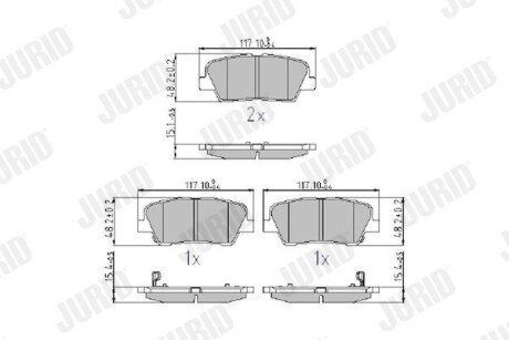 Автозапчасть jurid 572639J на Hyundai Санта фе 2