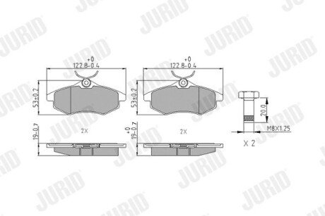 Тормозні (гальмівні) колодки jurid 573083J на Ситроен С3