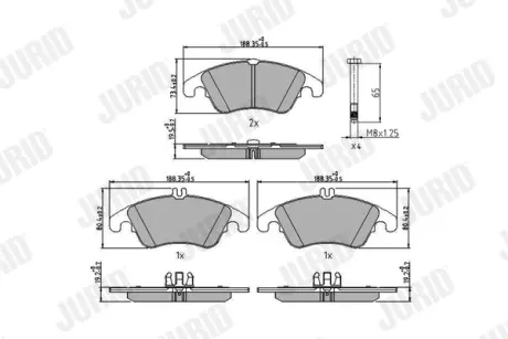 Тормозні (гальмівні) колодки Jurid 573291J