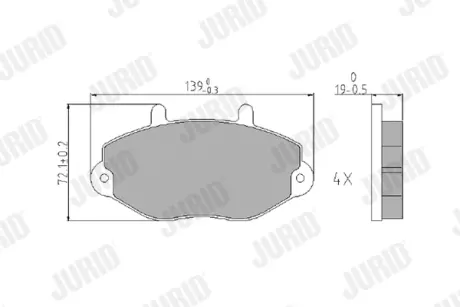 Автозапчасть jurid 573951J Форд Transit