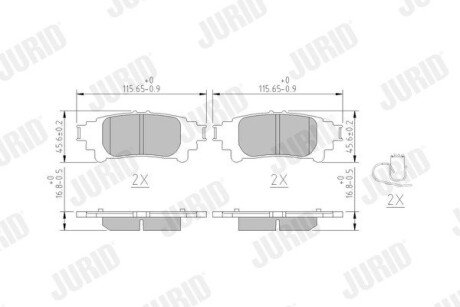 Тормозные колодки jurid 573973J