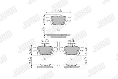 Тормозные колодки jurid 573981J