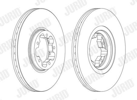 Вентильований гальмівний диск jurid 562141JC