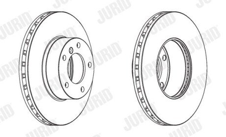 Вентильований гальмівний диск jurid 563094JC1