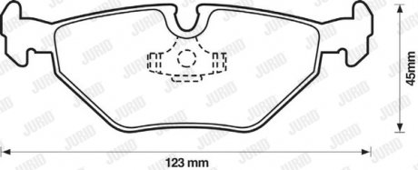 Задние тормозные колодки jurid 571960JC