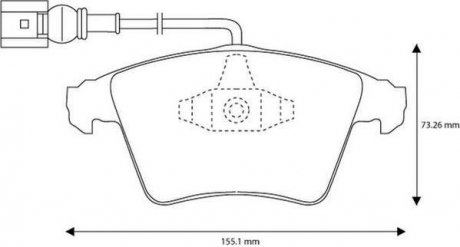 Передние тормозные колодки jurid 573159JC