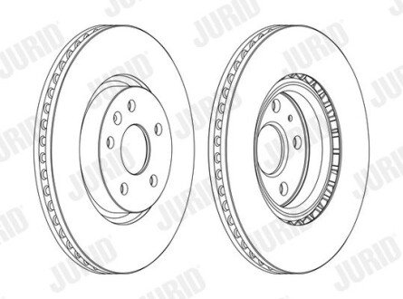 Вентилируемый тормозной диск jurid 562464JC1