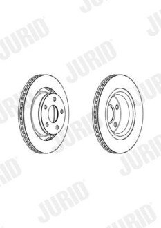 Вентилируемый тормозной диск jurid 562952JC1
