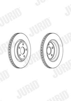 Вентилируемый тормозной диск jurid 562972JC1
