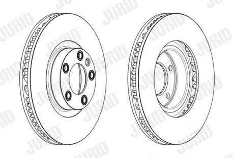 Вентилируемый тормозной диск jurid 563244JC1