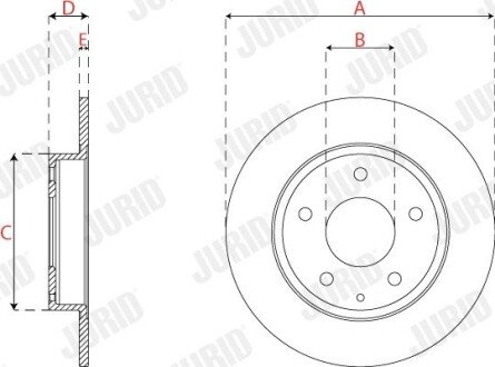 Гальмівний диск jurid 563286JC