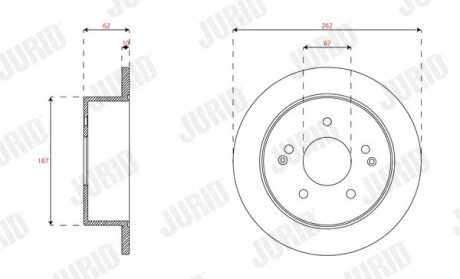 Гальмівний диск jurid 563341JC на Рено 11