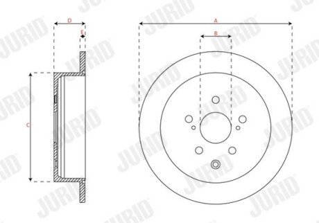 Гальмівний диск jurid 563493JC
