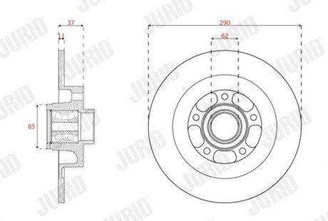 Гальмівний диск jurid 563557JC1