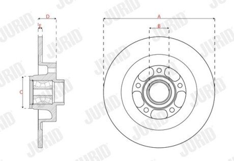 Гальмівний диск jurid 563557JC1
