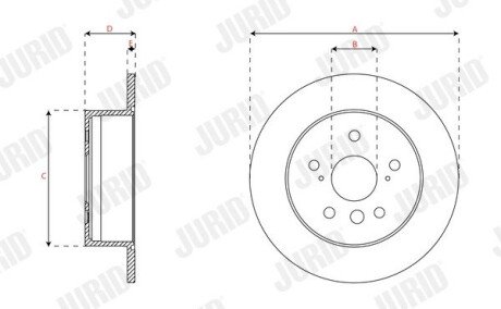 Гальмівний диск jurid 563627JC