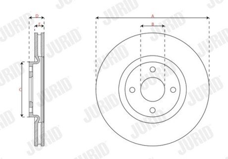 Гальмівний диск jurid 563687JC