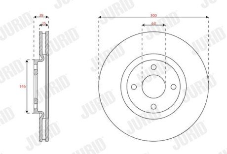 Гальмівний диск jurid 563687JC