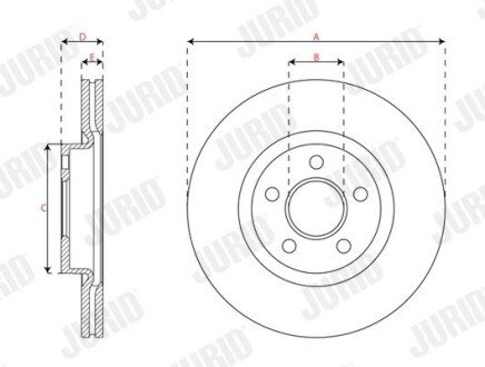 Гальмівний диск jurid 563708JC