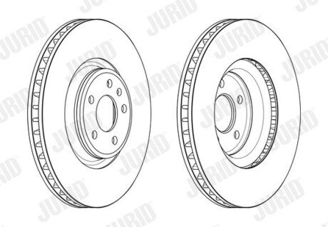 Гальмівний диск передній Audi A4, A5, A6, A8, Q5, Q7 / VW Touareg jurid 563176JC1