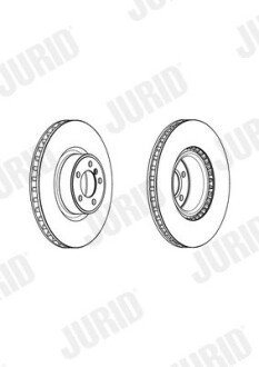Гальмівний диск передній Land Rover Range Rover III (2009->) jurid 562983JC1