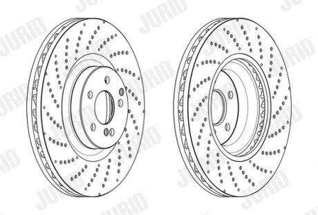 Гальмівний диск передній Mercedes C-Class (W204, W205), E-Class (W212, C207), S-Class (W221, C216) jurid 563186JC1