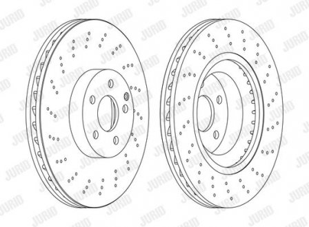 Гальмівний диск передній Mercedes E-Class (W211, S211), S-Class (S221, C216), SL (R230) jurid 562678JC1