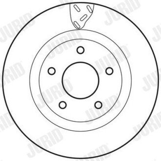 Гальмівний диск передній Mitsubishi ASX / Jeep Compas, Patriot / Dodge Avenger, Caliber / Chrysler jurid 562790JC