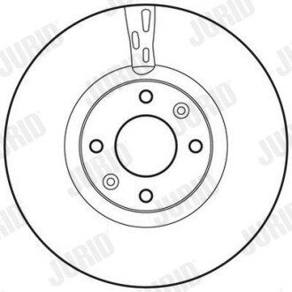Гальмівний диск передній Opel Mokka / Peugeot 2008, 208, 3008, 308, 5008 / Citroen C4 / DS 3, 4, 5 jurid 562641JC
