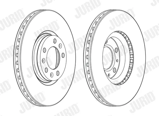 Гальмівний диск передній Peugeot 3008, 308, 508, Rifter / Citroen Berlingo, C4 / Opel Combo / DS Jurid 562994JC (фото 1)