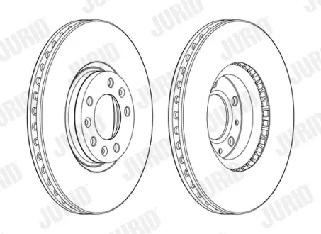 Гальмівний диск передній Peugeot 3008, 308, 508, Rifter / Citroen Berlingo, C4 / Opel Combo / DS Jurid 562994JC