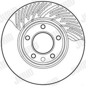 Гальмівний диск передній правий VW Touareg / Porsche Cayenne¶ jurid 562338JC1