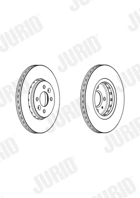 Гальмівний диск передній Renault Captur I, Clio V, Dokker, Kangoo, Lodgy, Megane I, II, Scenic I, Tw jurid 562959JC
