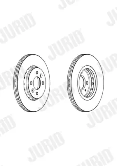 Гальмівний диск передній Renault Captur I, Clio V, Dokker, Kangoo, Lodgy, Megane I, II, Scenic I, Tw jurid 562959JC