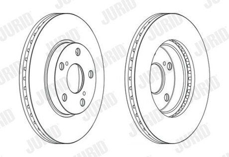 Гальмівний диск передній Toyota Auris, Corolla jurid 563217JC