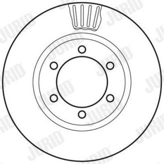 Гальмівний диск передній Toyota Land Cruiser Prado / Lexus GX jurid 562743JC