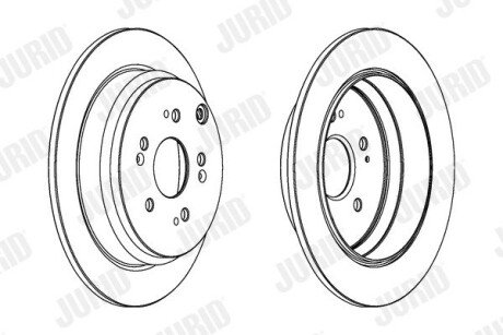 Гальмівний диск задній Honda CR-V III, IV (2007->) jurid 562884JC на Хонда Срв 4