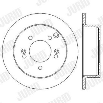 Гальмівний диск задній Hyundai Sonata Sonata V, Tucson, XG / Kia Magentis II, Sportage II jurid 562552JC на Киа Спортейдж 2