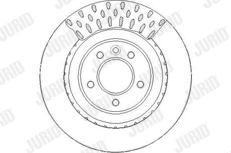 Гальмівний диск задній Land Rover Discovery V, Range Rover IV, Range Rover Sport II jurid 563399JC1