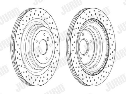 Гальмівний диск задній Mercedes M-Class (W166) ML jurid 563017JC на Мерседес M-Class w166