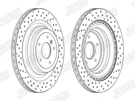 Гальмівний диск задній Mercedes M-Class (W166) ML jurid 563017JC Мерседес Gl