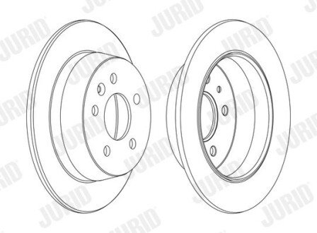 Гальмівний диск задній Mercedes V-Class (W638), Vito (W638) (1997->) jurid 562065JC