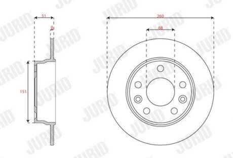 Гальмівний диск задній Renault Captur II, Megane IV jurid 563689JC
