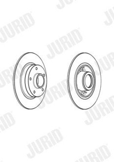 Гальмівний диск задній Renault Clio IV, Fluence, Megane CC, Megane III, Scenic III jurid 562731J1